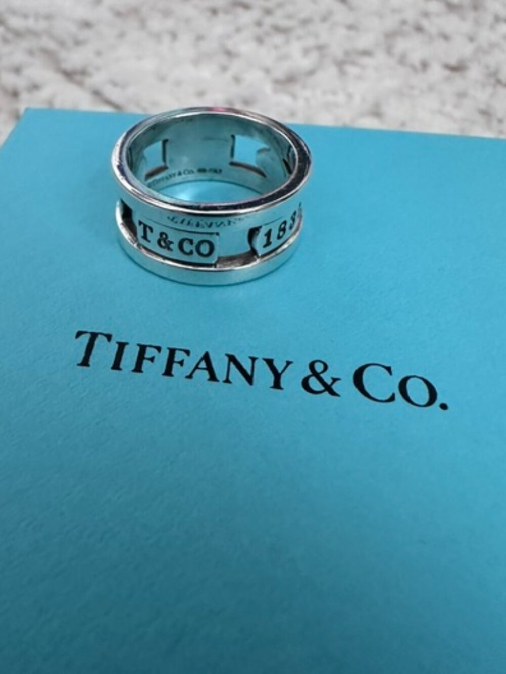 Tiffany & Co Sterling Silver Stencil cut ring